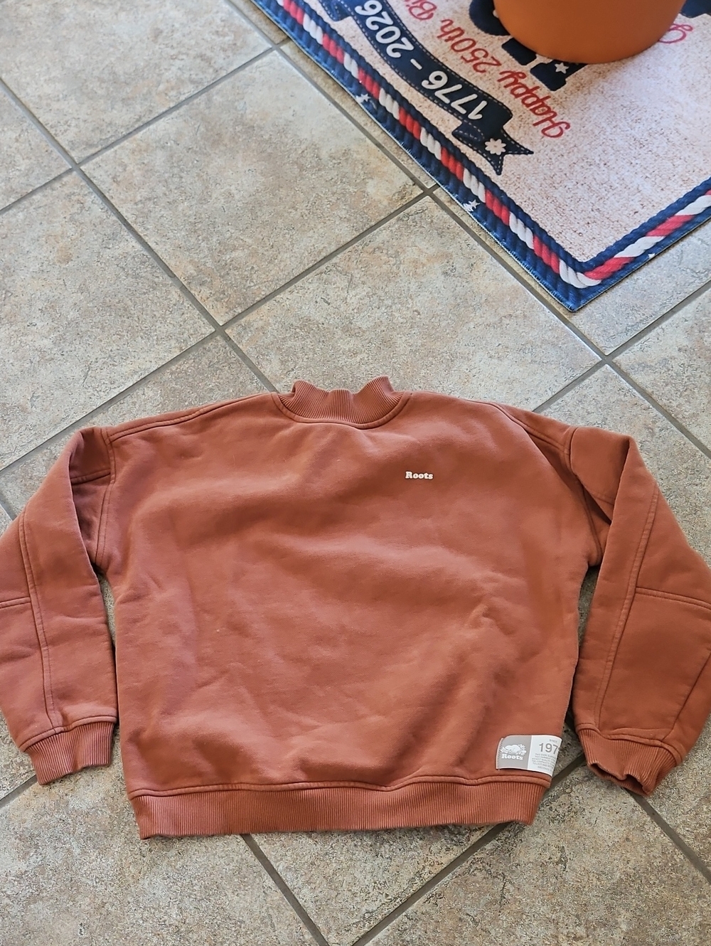 Roots Womems Crewneck Sweatshirt in Rust